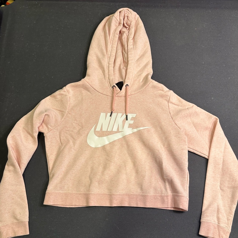 Nike Women's Light Pink Hoodie Sweater